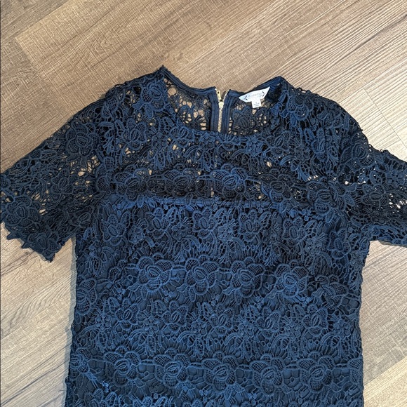 Nanette Lepore navy Lace Top - Picture 3 of 7